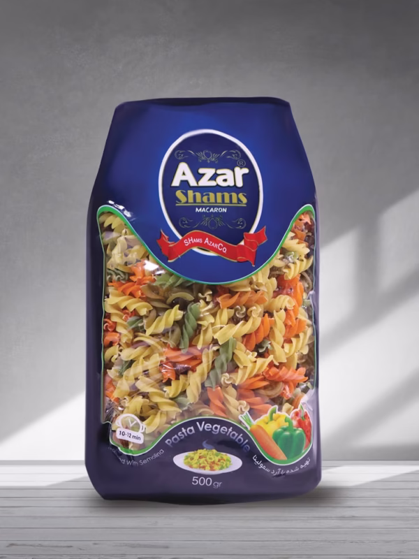 ماکارونی پیچ سبزیجات آذر شمس